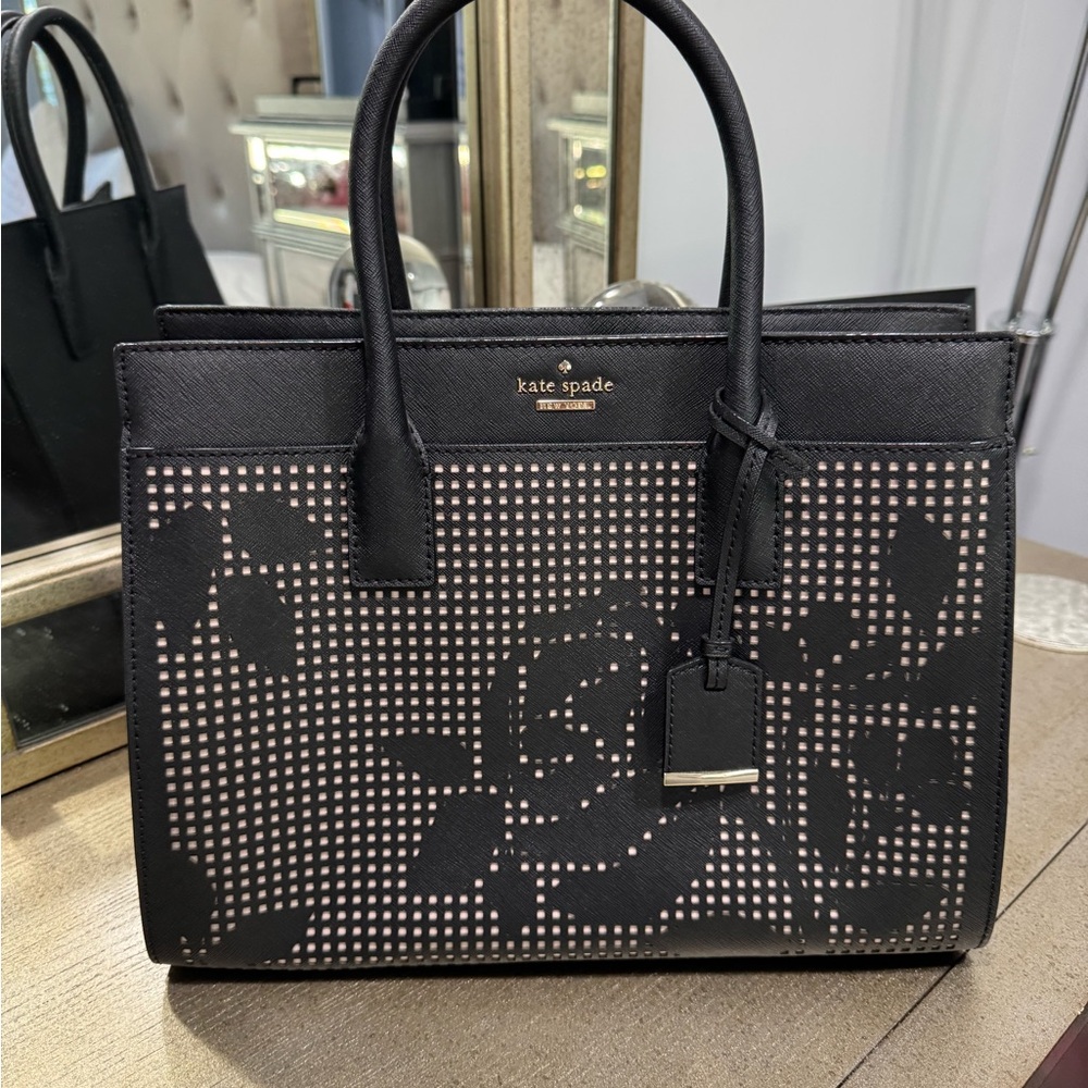 Kate Spade Black Rose Satchel